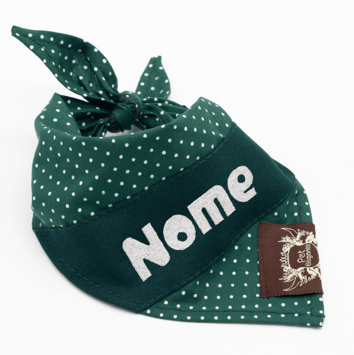 Bandana Bulba Poá - Personalizada - Verde