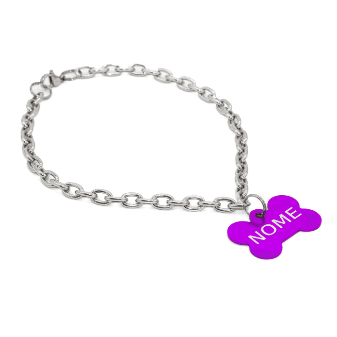 Corrente Inox e Pingente Várias Cores - Ciclone - Roxo
