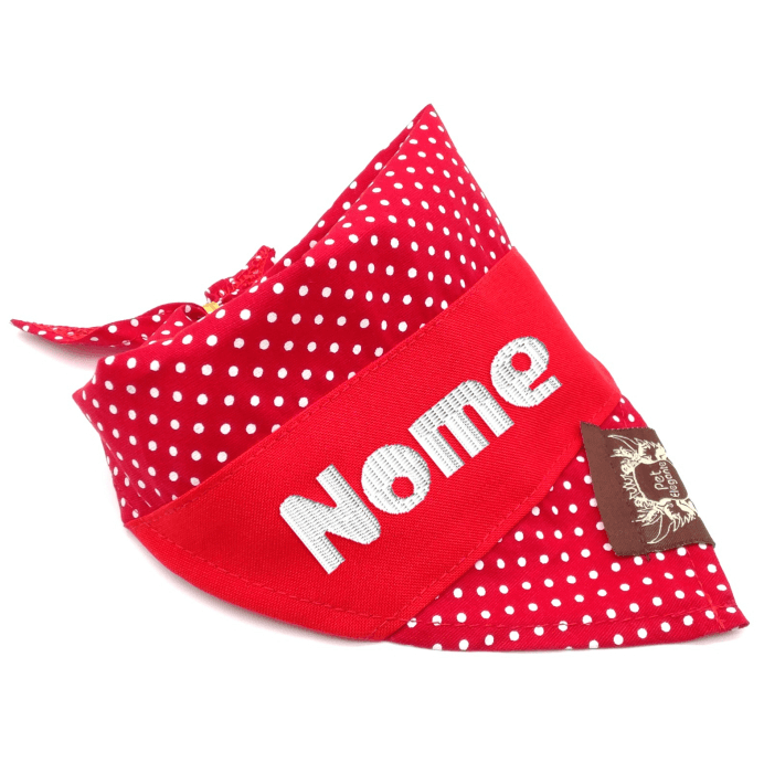 Bandana Bulba Poá - Personalizada - Vermelho