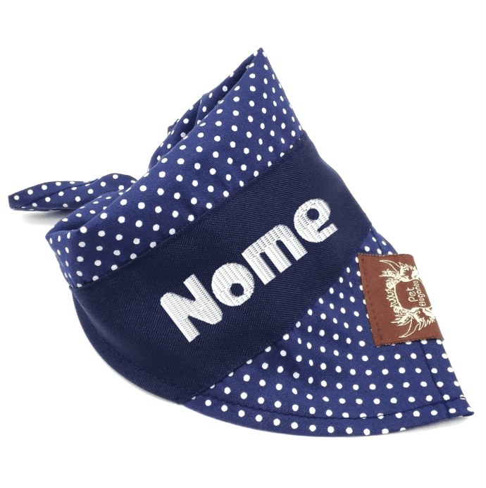 Bandana Bulba Poá - Personalizada - Azul Marinho