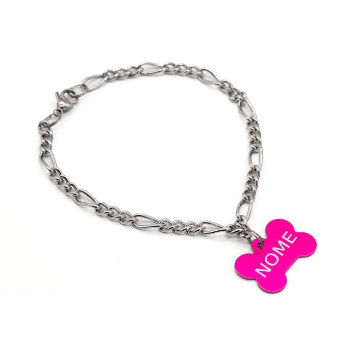 Corrente Inox e Pingente Várias Cores - Lisianto - Pink