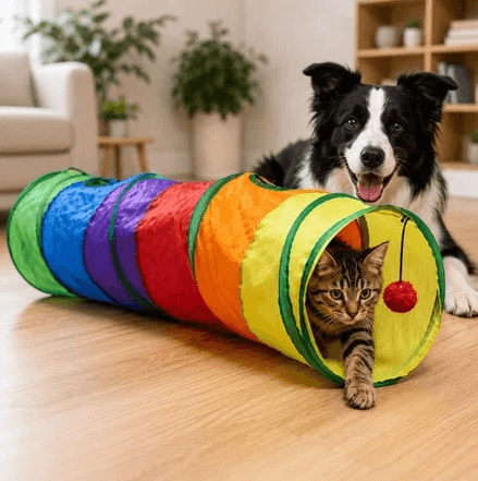 Túnel Colorido - Diversão para cães e gatos
