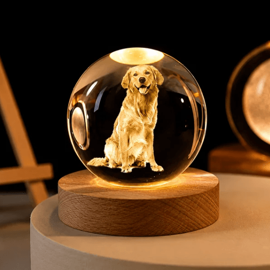 Luminária de Cristal 3D Personalizada