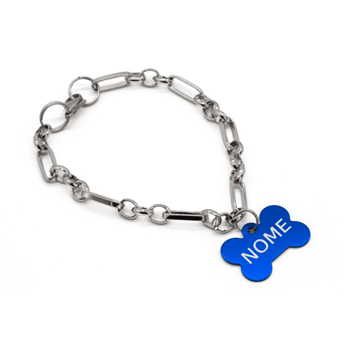 Corrente Inox e Pingente Várias Cores - Alencar - Azul