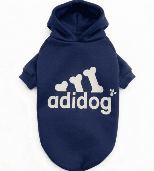 Roupa com Capuz para Cães - Azul Marinho
