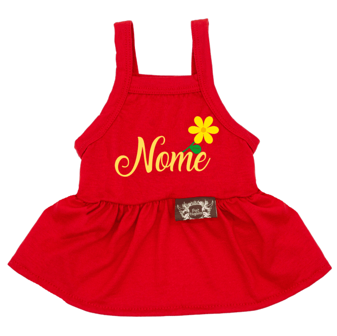 Vestido Bonequinha Florida - Vermelho