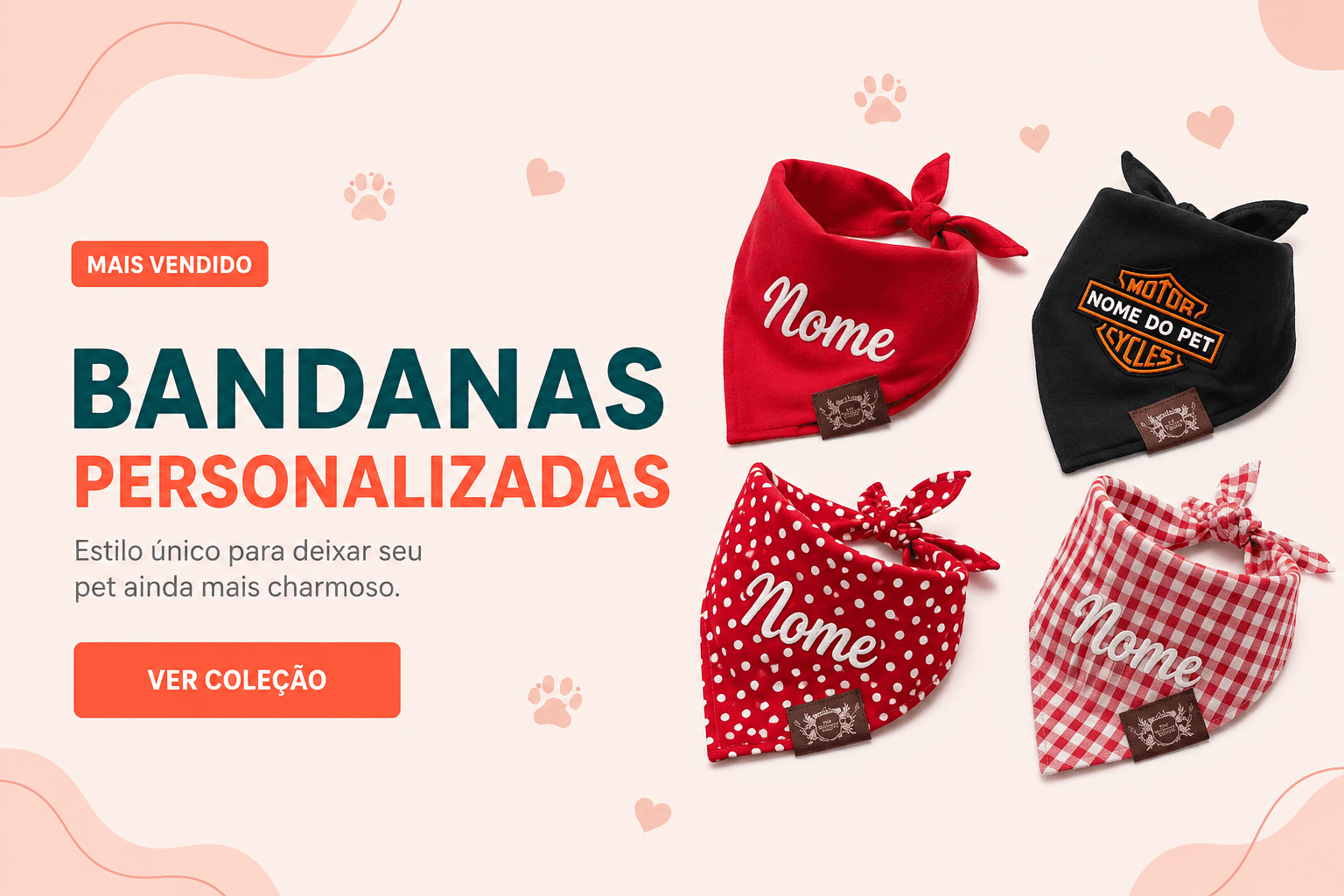 Bandanas personalizadas — estilo único para deixar seu pet ainda mais charmoso