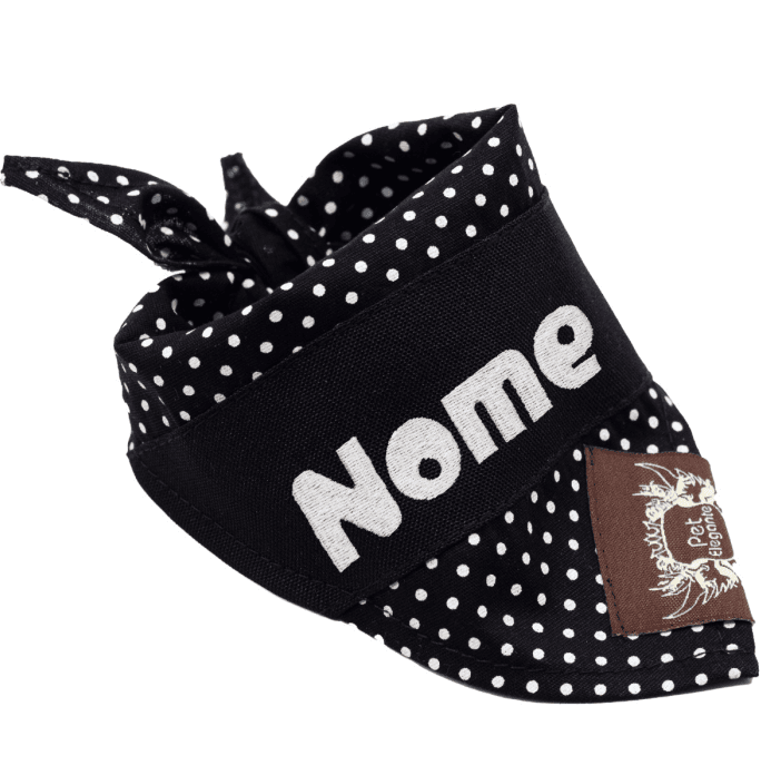 Bandana Bulba Poá - Personalizada - Preto