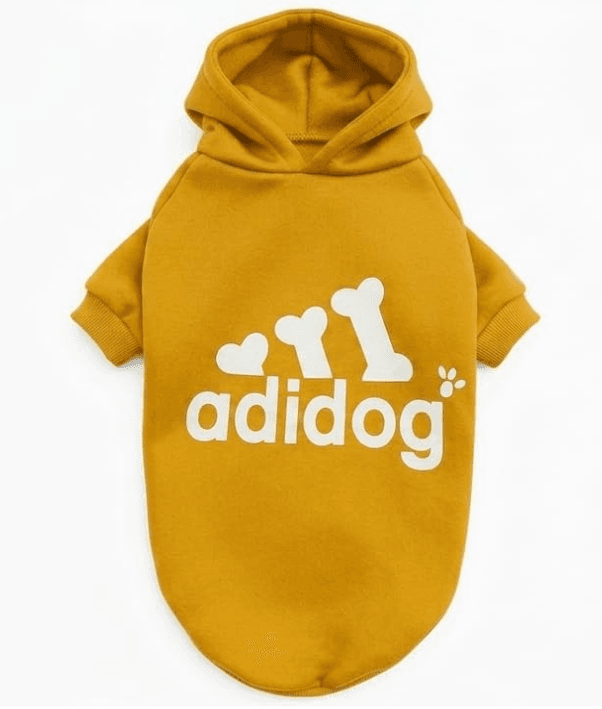 Roupa com Capuz para Cães - Mostarda