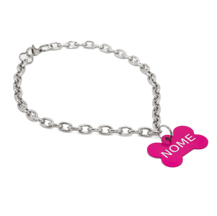 Corrente Inox e Pingente Várias Cores - Ciclone - Pink