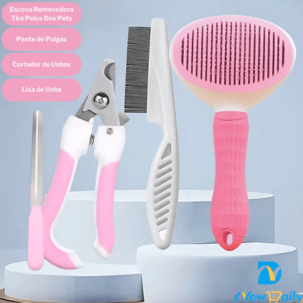 Kit 4 Peças - Rosa