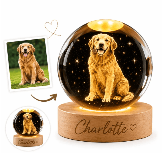 Luminária de Cristal 3D Personalizada