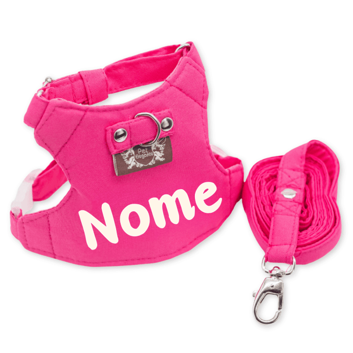 Peitoral e Guia Classic - Personalizado - Pink