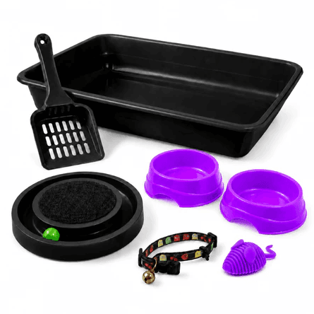Kit Enxoval - Preto e Roxo Neon