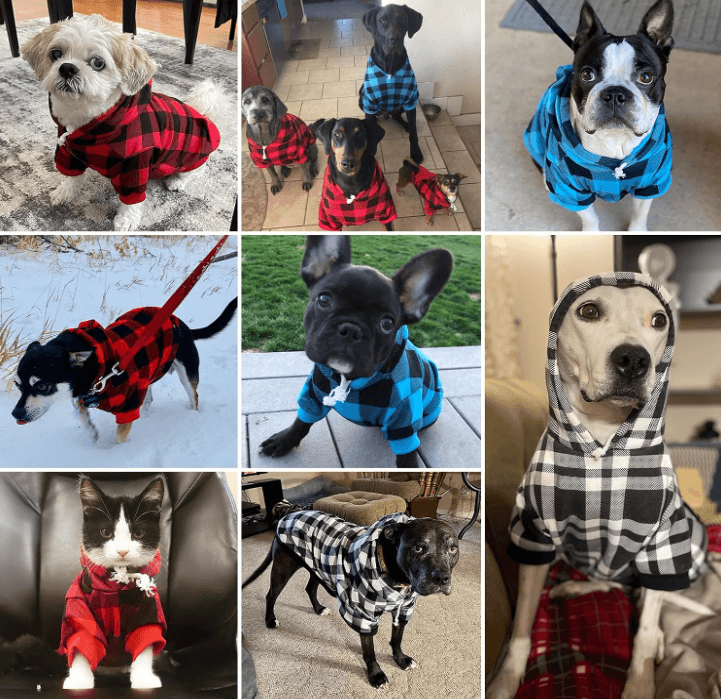 Moletom Xadrez para Cachorro