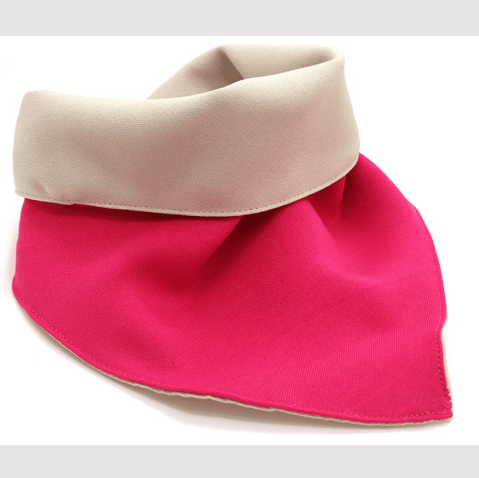 Bandana Dupla Face Rosa e Bege - Rosa e Bege