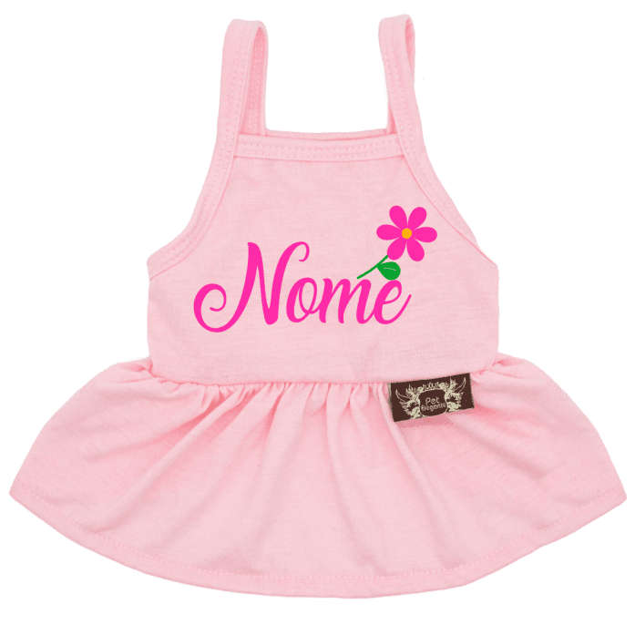 Vestido Bonequinha Florida - Rosa Claro