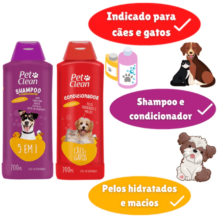 Kit Pet Clean - Shampoo e condicionador