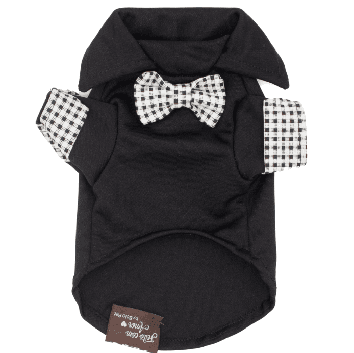 Camiseta Bernardo com Gravatinha - Preto