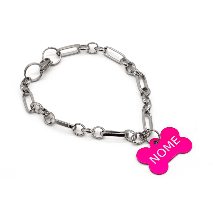 Corrente Inox e Pingente Várias Cores - Alencar - Pink