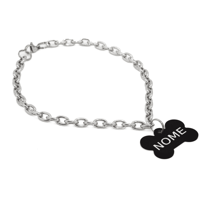 Corrente Inox e Pingente Várias Cores - Ciclone - Preto