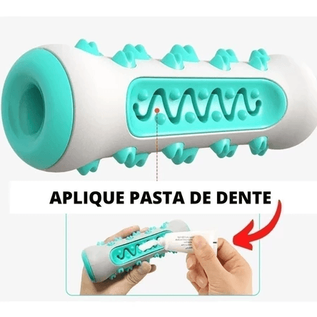 Mordedor Osso - Aplique pasta de dente no canal central