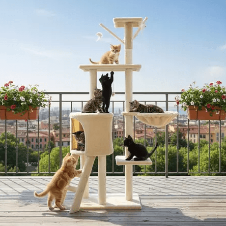 Arranhador Torre - Diversão para vários gatos