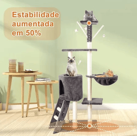 Arranhador Torre - Estabilidade aumentada em 50%