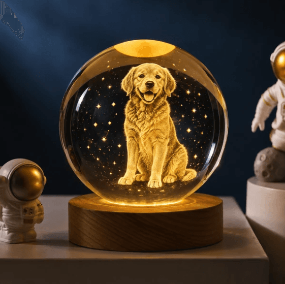 Luminária de Cristal 3D Personalizada