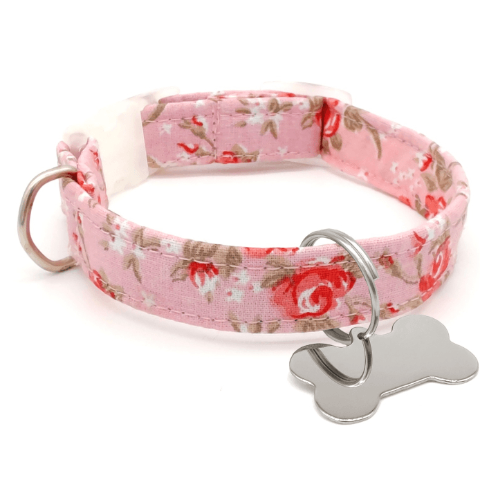 Coleira Soraia - com Pingente Inox - Rosa